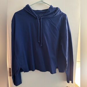 Everlane Cropped Lapis Blue Hoodie S